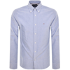 Tommy Hilfiger Oxford Dobby Long Sleeve Shirt Blue In Blue