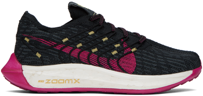 Nike Black & Pink Pegasus Turbo Sneakers In Black/fireberry