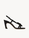 Chloé Oli Heeled 90mm Sandal In Noir