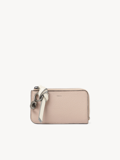 Chloé Porte-monnaie Alphabet Avec Fentes Pour Cartes Femme Brun Taille Onesize 100% Cuir De Veau