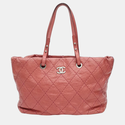 Pre-owned Chanel Pink Wild Stitch Shoulder Bag