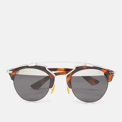 Pre-owned Dior Soreal Brown Havana/grey Aoomd Split Lens Sunglasses