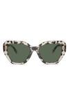Tory Burch Women's Miller 55mm Oversized Cat-eye Sunglasses In Tortoise