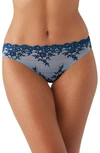 Wacoal Embrace Lace Bikini In Windward Blue,titan
