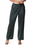 Sam Edelman Devyn Crossover Satin Pants In Darkest