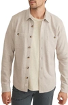 MARINE LAYER PACIFICA KNIT FLANNEL BUTTON-UP OVERSHIRT
