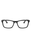 Ray Ban Unisex 49mm Rectangle Optical Glasses In Black