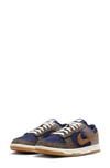 Nike Dunk Low Premium Basketball Sneaker In Midnight Navy/ Ale Brown