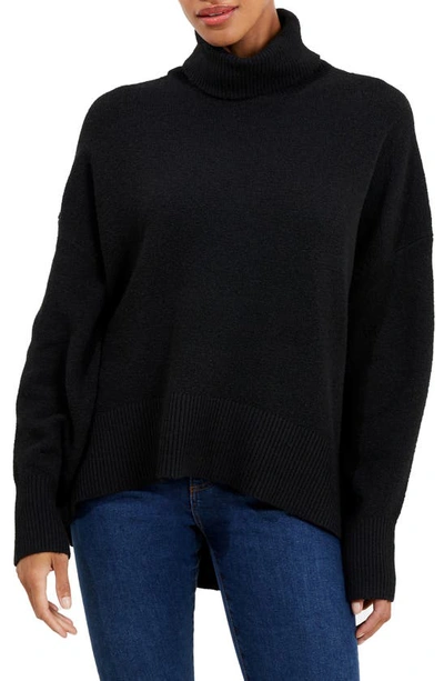 French Connection Vhari High Neck Jumper In Black