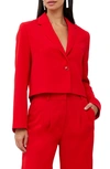 French Connection Harry Cropped Blazer In Red