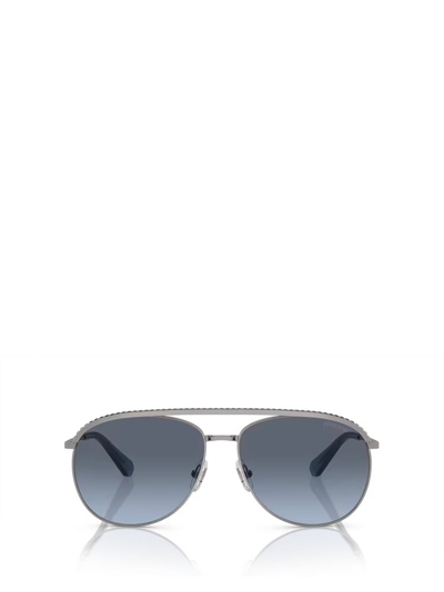 Swarovski Aviator Sunglasses In Silver