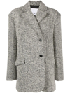 Remain Birger Christensen Herringbone Wool-blend Blazer In Grey