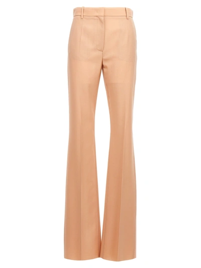 Valentino Dry Tailoring Wool Trousers In Beige