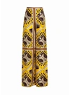 Valentino Paisley-print Logo Branded Silk Trousers