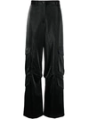 MSGM MSGM CRINKLED-FINISH CARGO TROUSERS