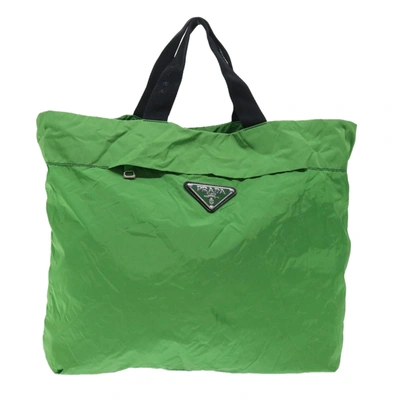 Prada Shopping Synthetic Tote Bag () In Green