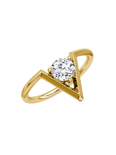 Vrai Women's  V 14k Yellow Gold & 0.50 Tcw Lab-grown Diamond Ring