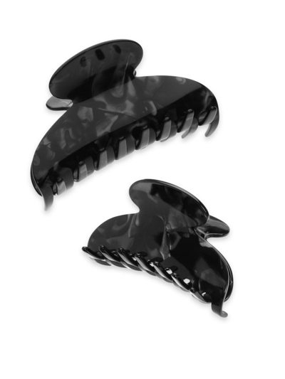 France Luxe Women's 2-pack Couture Jaw Clips In Nacro Black