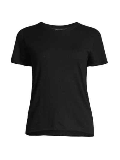 Majestic Women's Cashmere Short-sleeve Tee In Noir