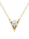 Vrai Womens Yellow Gold Solitaire 14ct Yellow-gold And 0.10ct Brilliant-cut Diamond Pendant Necklace