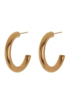 Nordstrom Rack Angled Edge Hoop Earrings In Gold