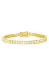 Queen Jewels Baguette Tennis Bracelet In Gold