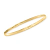 Ross-simons Italian 14kt Yellow Gold Bangle Bracelet In Multi