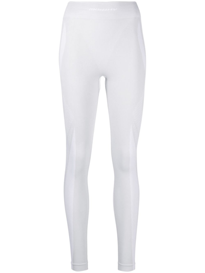 Misbhv Logo-waist Ski Leggings In Grey