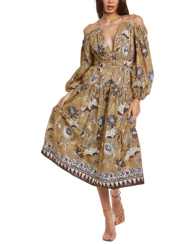 Ulla Johnson Tiered Midi Dress In Multi