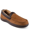 HAGGAR MENS FAUX SUED SLIP ON LOAFER SLIPPERS