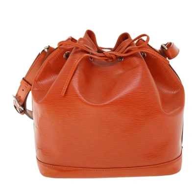 Pre-owned Louis Vuitton Noé Leather Shoulder Bag () In Orange