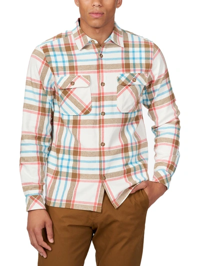 Hurley Mens Collared Flannel Button-down Shirt In Multi