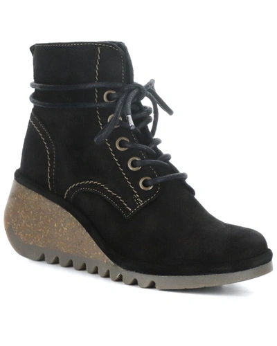 Fly London Nero Suede Boot In Black