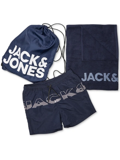 Jack & Jones Mens Boardshorts Beachwear Swim Trunks In Blue