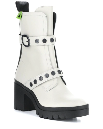 Fly London Tama Leather Boot In White