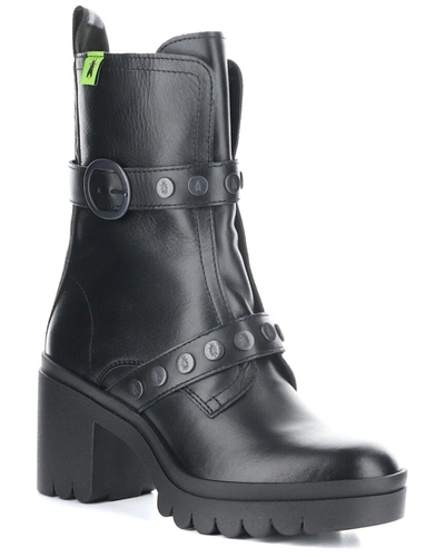 Fly London Tama Leather Boot In Black