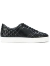 BURBERRY BURBERRY CHECK-QUILTED LEATHER SNEAKERS - BLACK,405410612214562