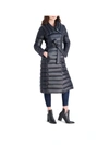 Via Spiga Womens Quilted Long Puffer Jacket In Multi