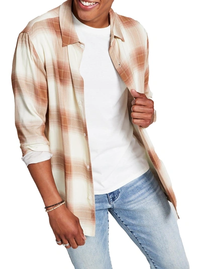 AND NOW THIS MENS PLAID COLLARED BUTTON-DOWN SHIRT