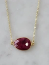 A Blonde And Her Bag Mrs. Parker Necklace In Ruby In Multi