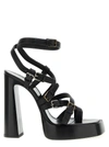 Saint Laurent Carine Leather Multi-buckle Platform Sandals