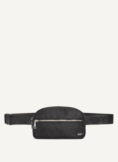 DKNY Women's Shar Hobo Bag - Black & Silver Everyday Handbag