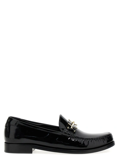 Saint Laurent Le Loafer Monogram Leather Loafers In Black