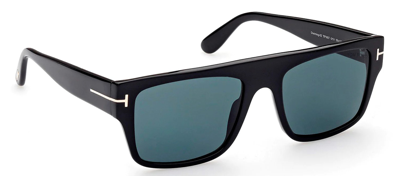 Tom Ford Ft0907 01v Sunglasses In Black / Blue