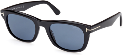 Tom Ford Kendel M Ft1076 01m Square Polarized Sunglasses In Blue
