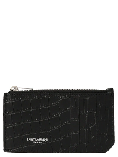 Saint Laurent Paris Wallets, Card Holders Black