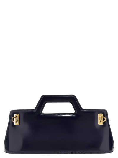 Ferragamo Wanda East-west Handbag In Black