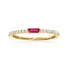 Rs Pure Ross-simons Ruby And . Diamond Ring In 14kt Yellow Gold In Red