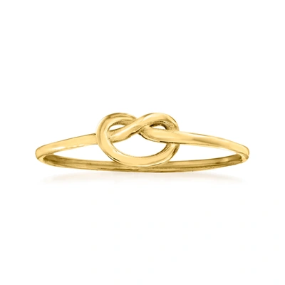 Rs Pure By Ross-simons Italian 14kt Yellow Gold Love Knot Ring