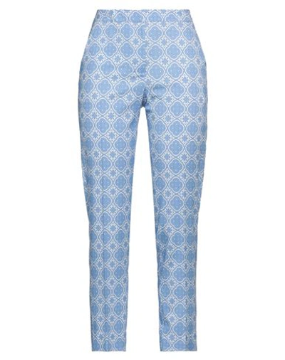 Camicettasnob Woman Pants Light Blue Size 6 Viscose, Elastane In Blue